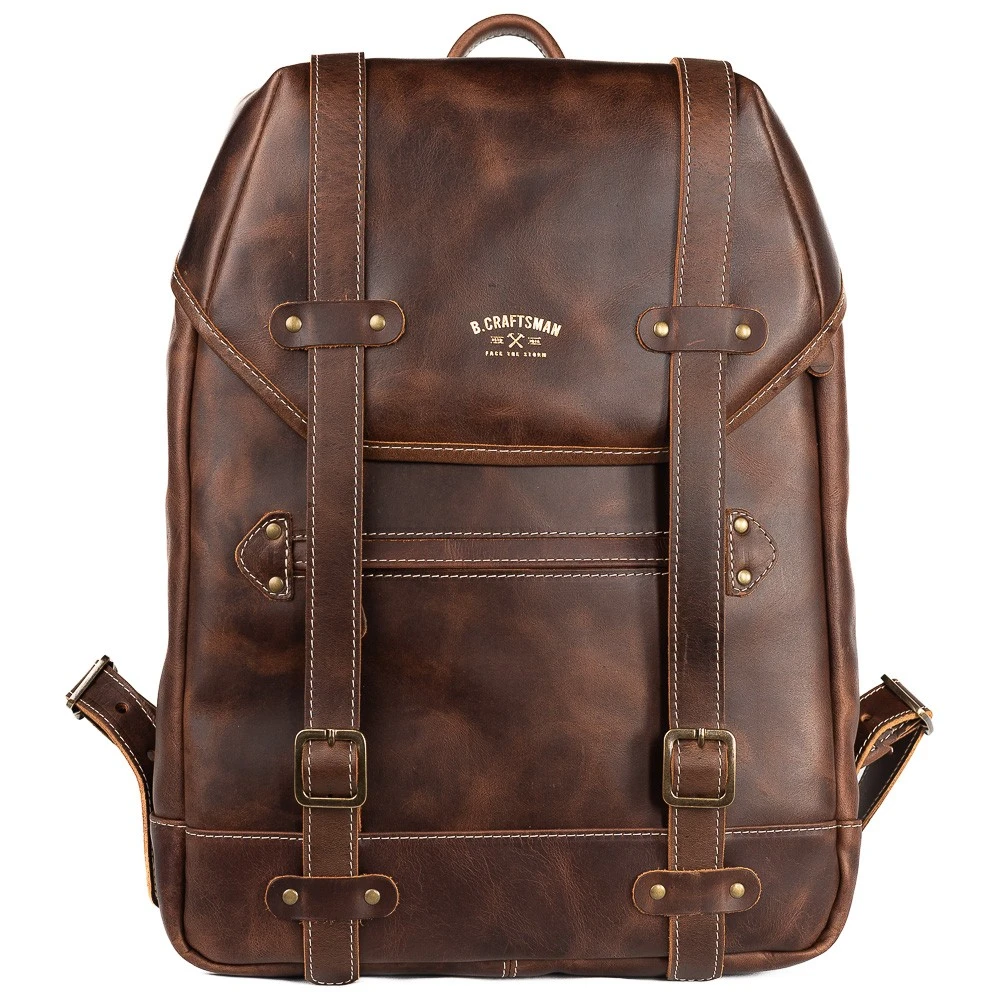 Mochila Couro Marrom Roadstar Special