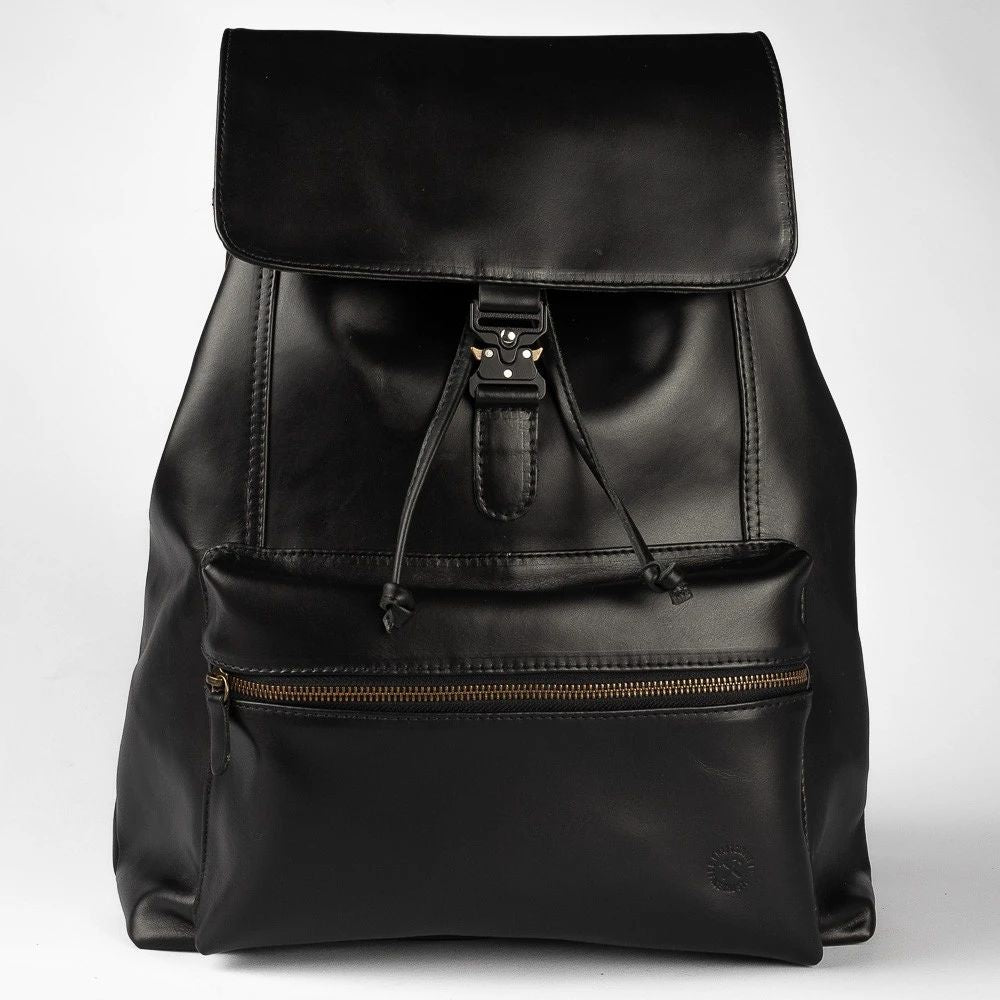 Mochila Couro Preto Freya