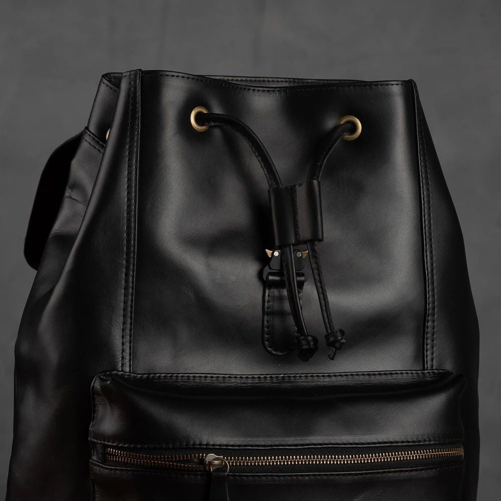 Mochila Couro Preto Freya