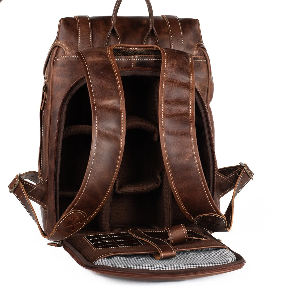 Mochila Couro Marrom Roadstar Special