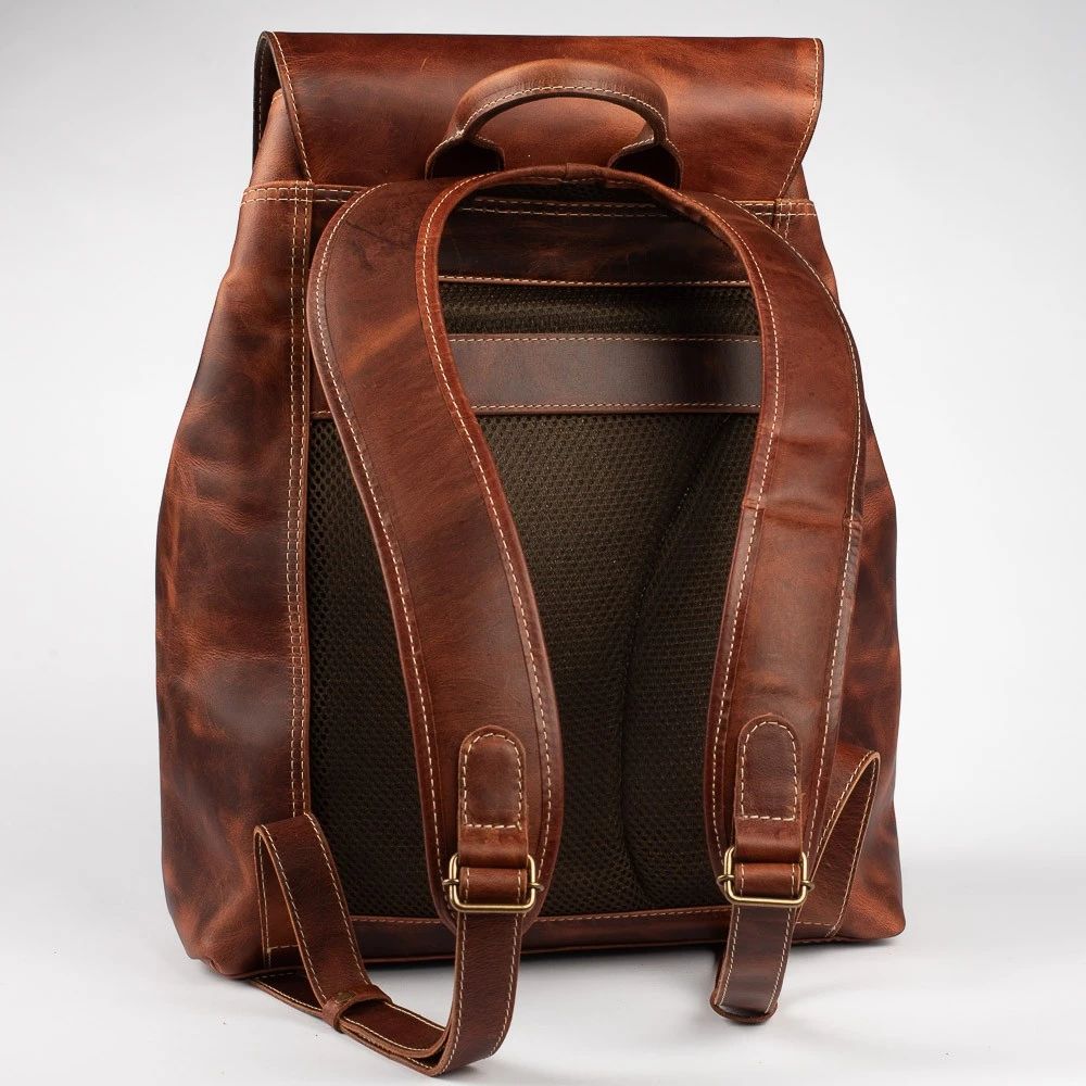 Mochila Couro Marrom Freya