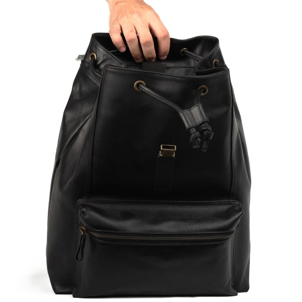 Mochila Couro Preto Freya