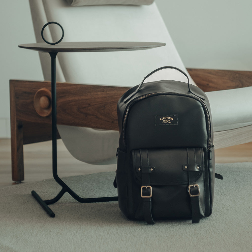 Mochila Couro Preto Hunter