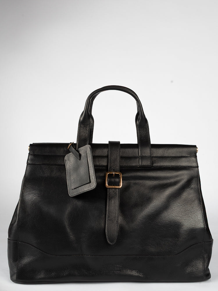 Bolsa Couro Preto Alden