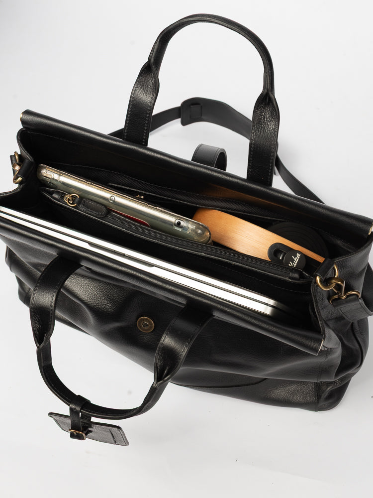 Bolsa Couro Preto Alden