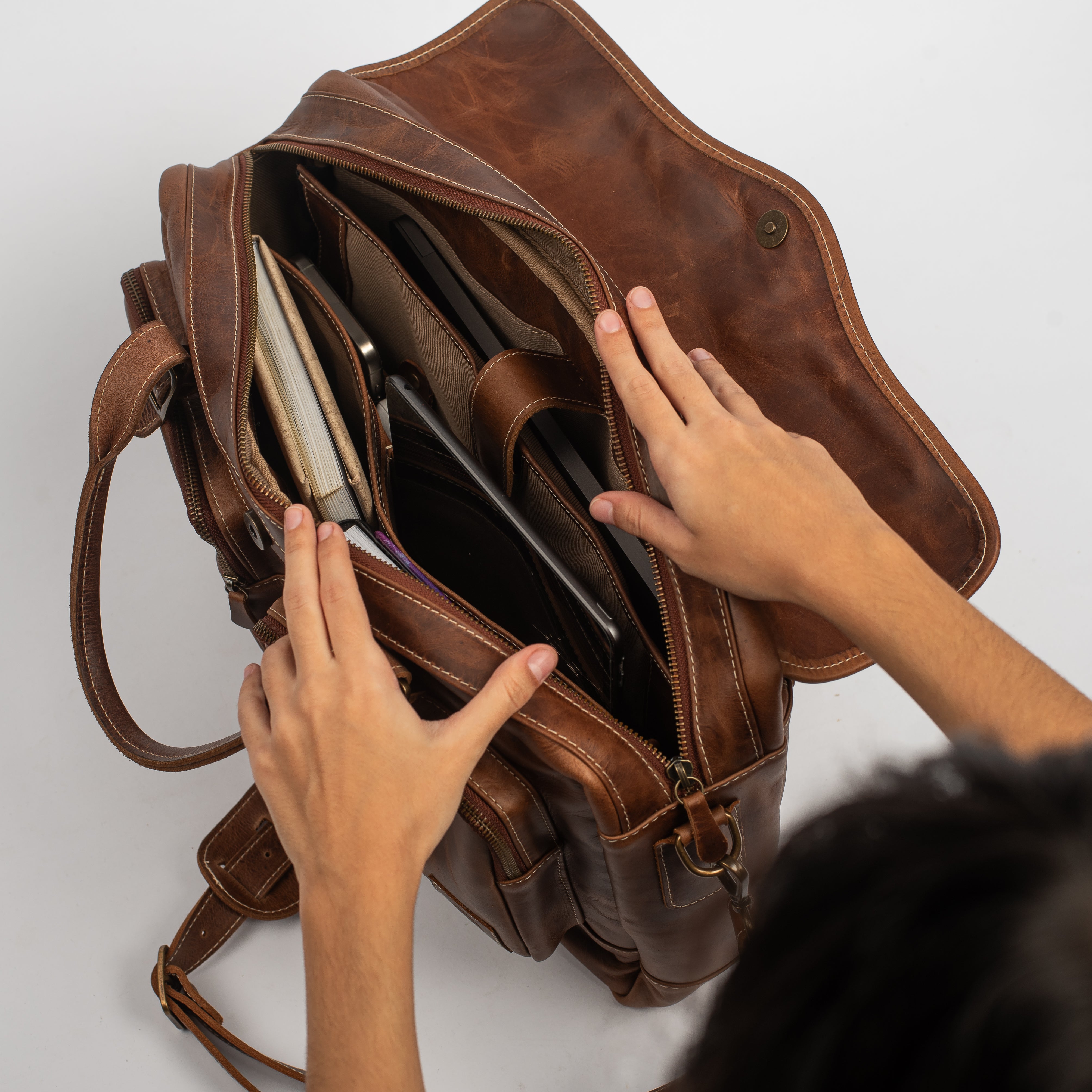 Bolsa Couro Marrom Carter Special