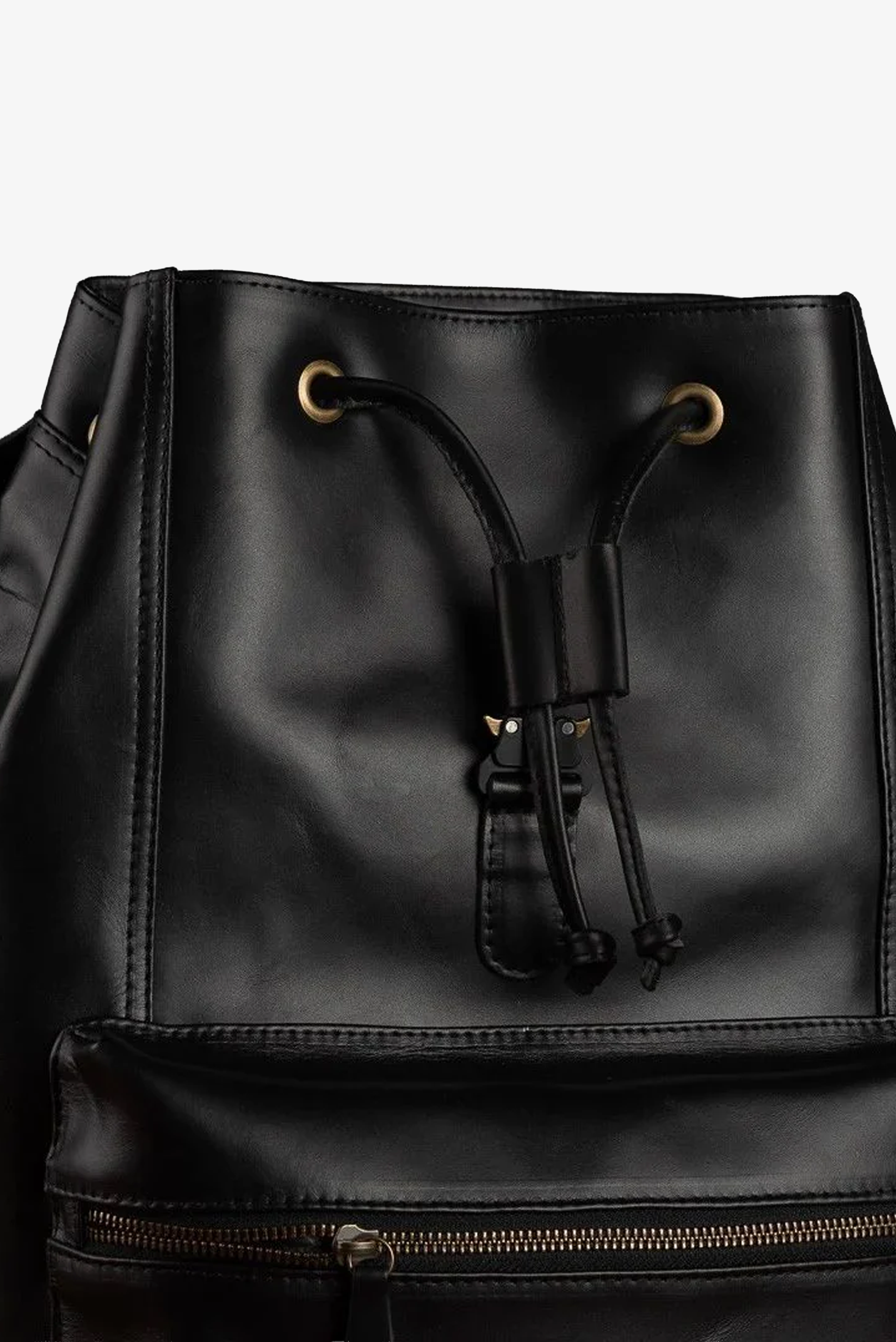 Mochila Couro Preto Freya