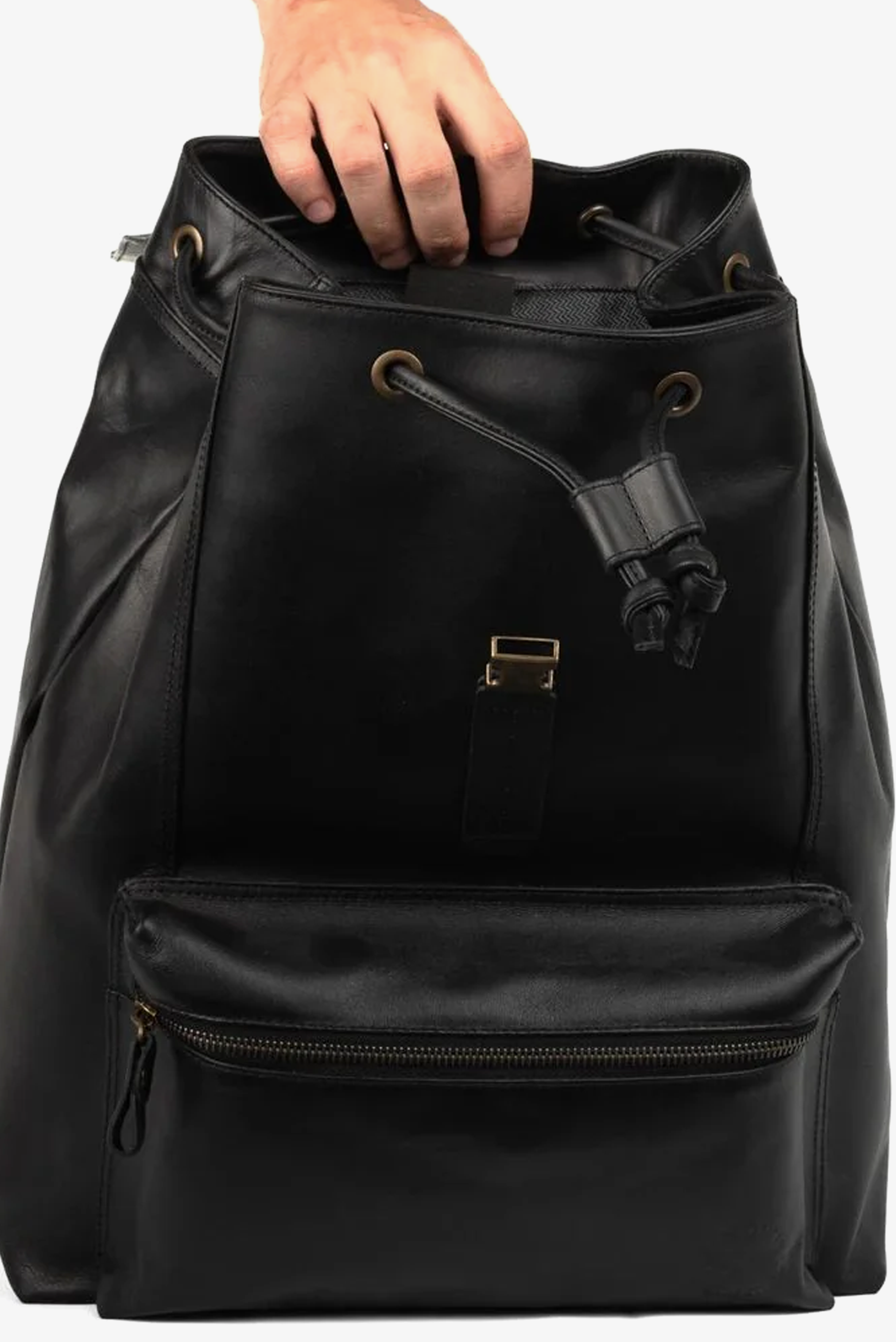 Mochila Couro Preto Freya