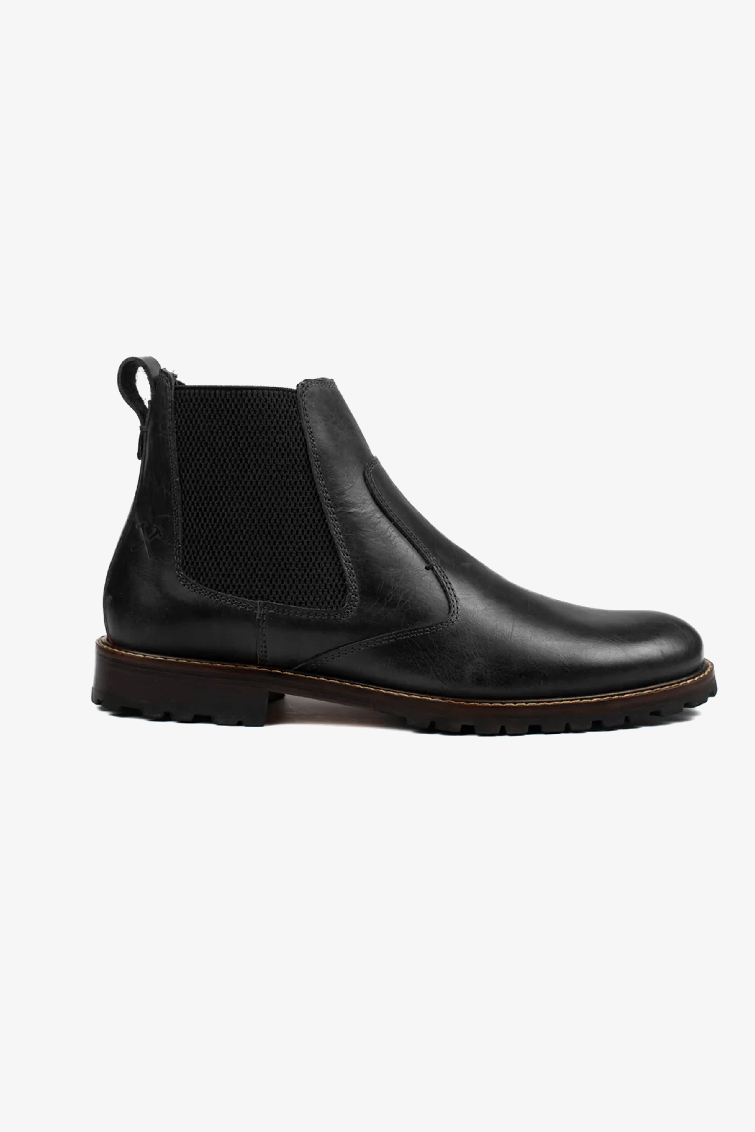 Bota Couro Preto Chelsea Otávio