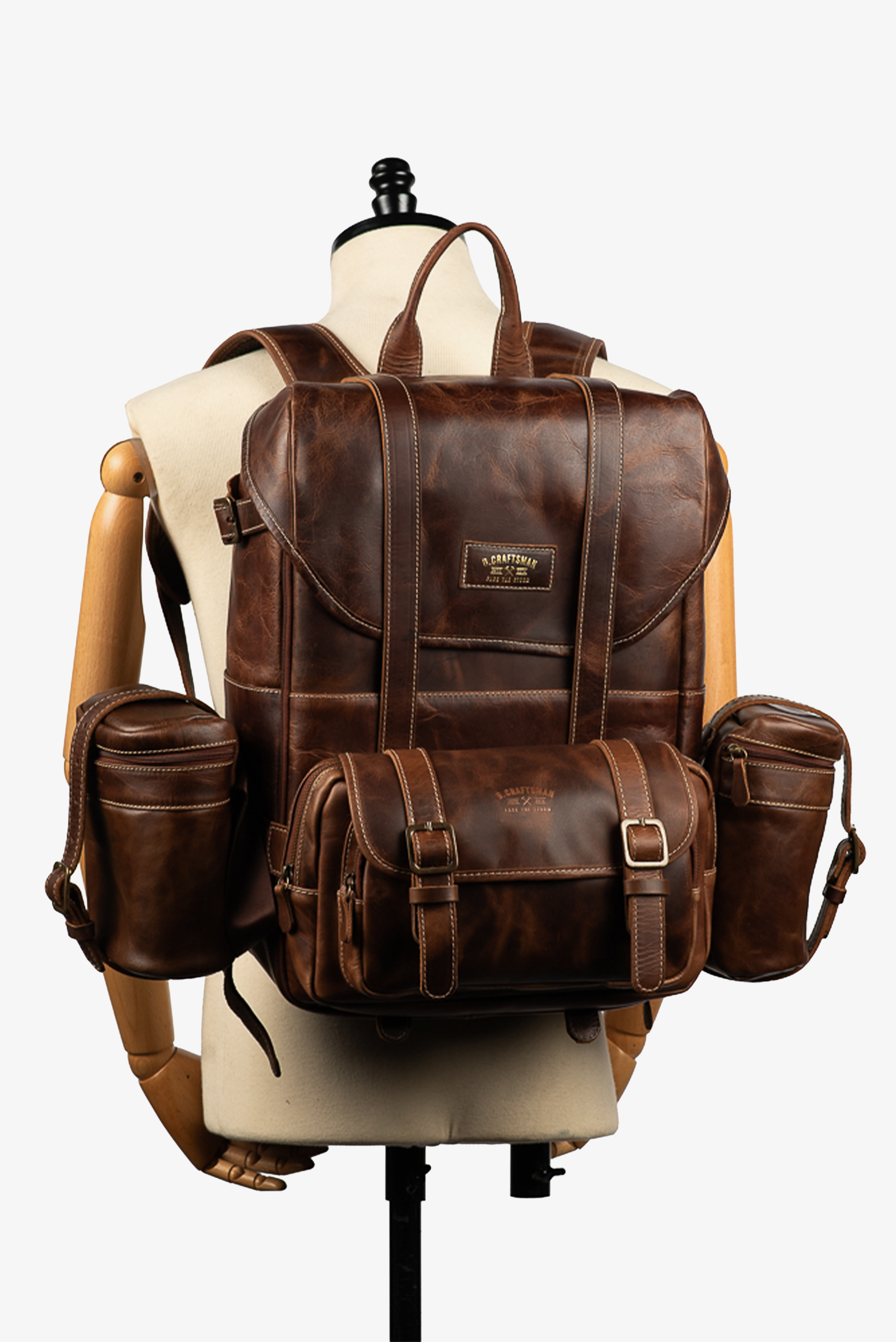 Combo Mochila Arya Special Marrom + Pochete Franklin + Shoulder Bag Billie