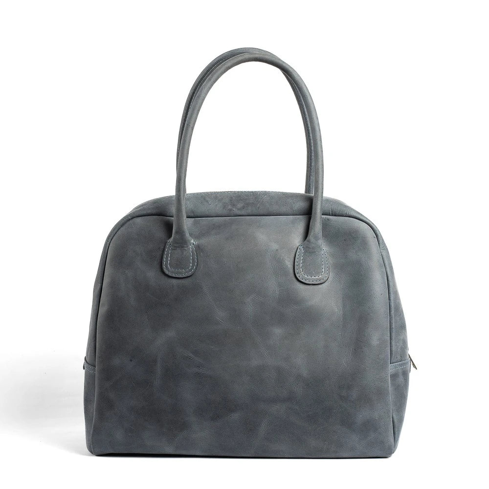 Bolsa Couro Azul Atlas