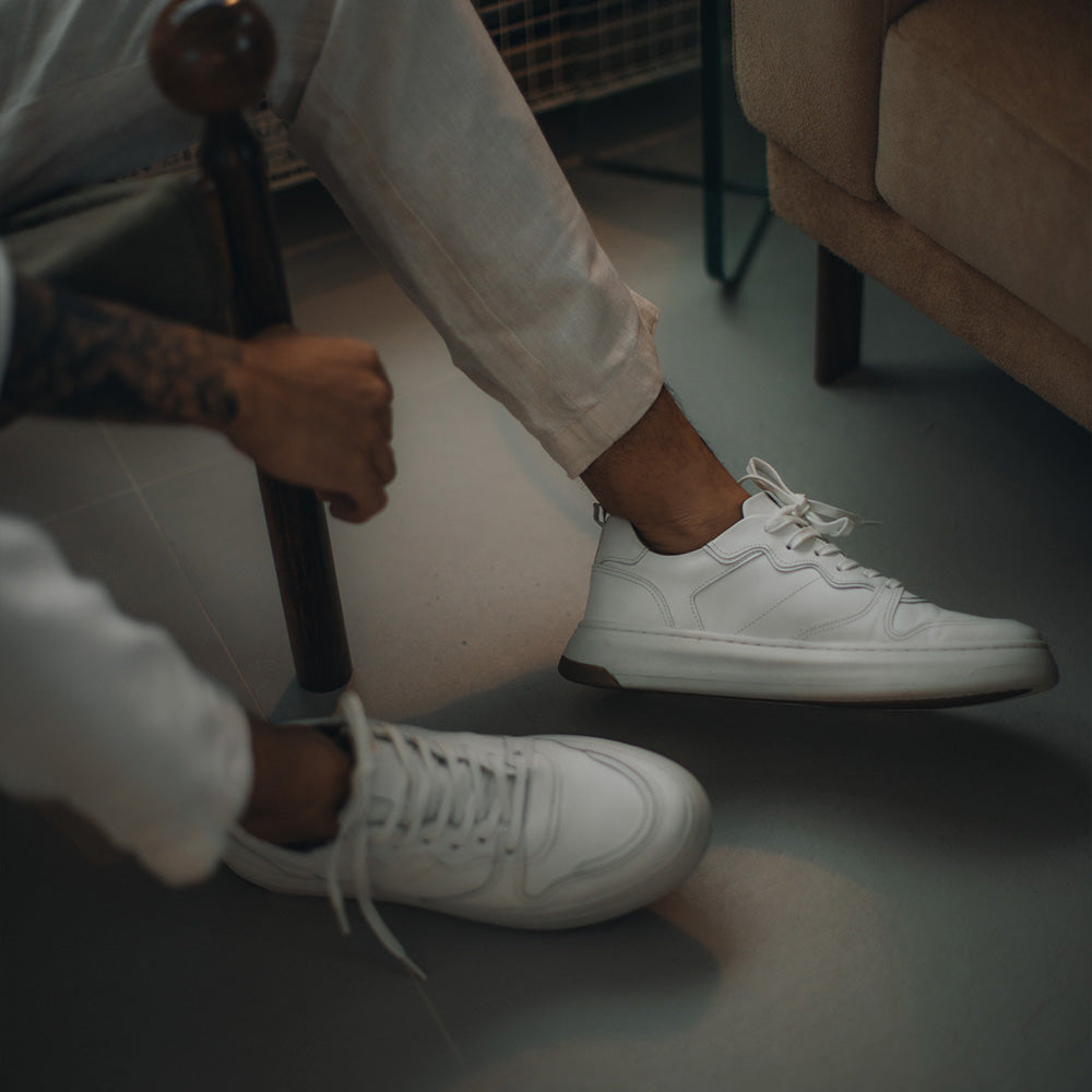 Tenis Couro Branco Lewis