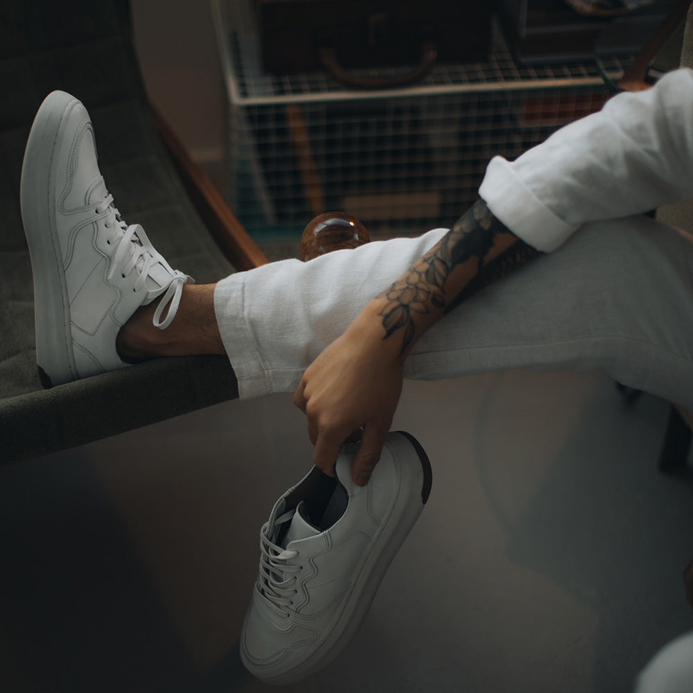 Tenis Couro Branco Lewis