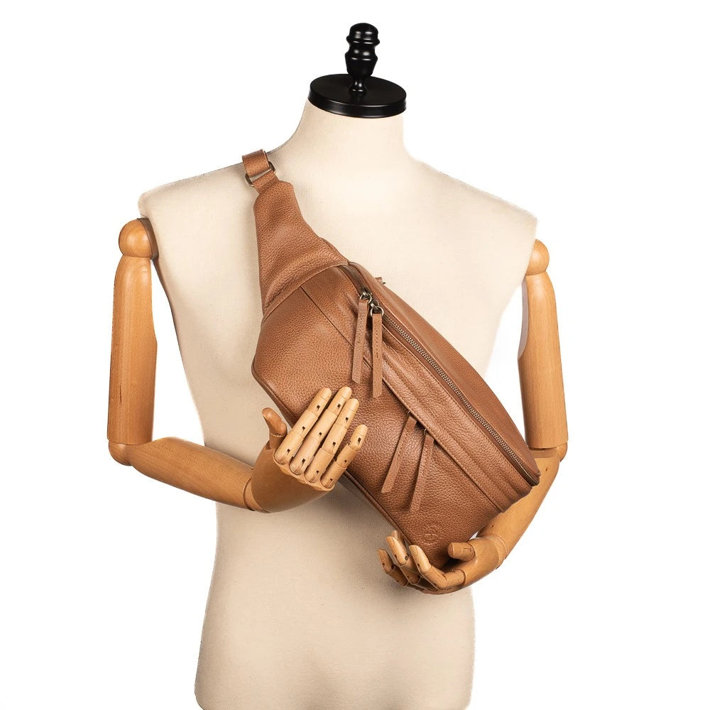 Pochete Couro Caramelo Athena