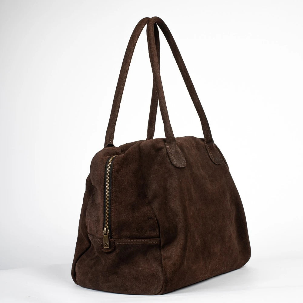 Bolsa Camurça Marrom Atlas