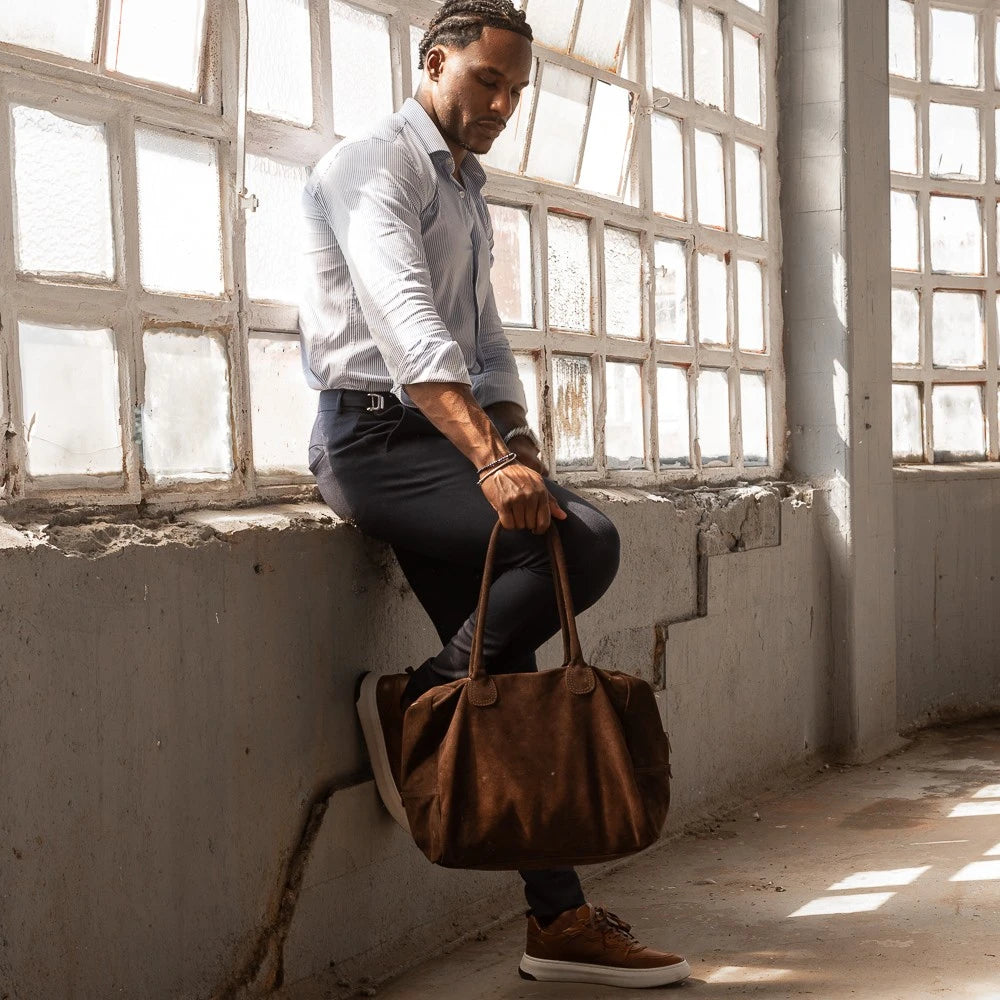 Bolsa Camurça Marrom Atlas