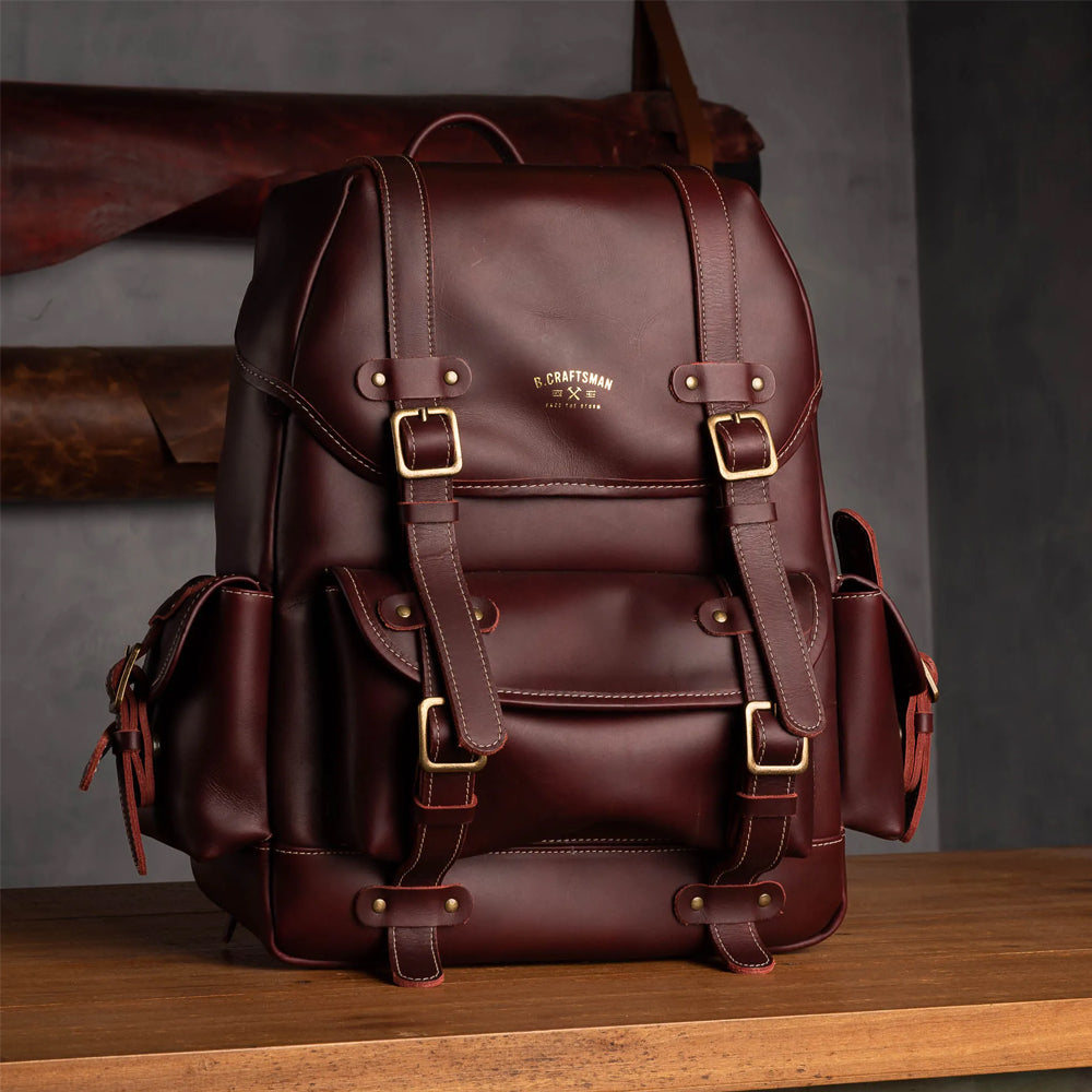 Mochila Couro Vinho Ragnar