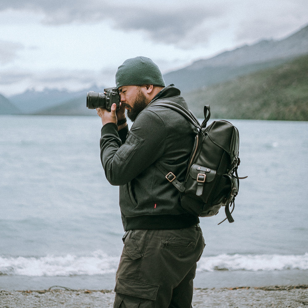 Mochila Couro Preto Ragnar