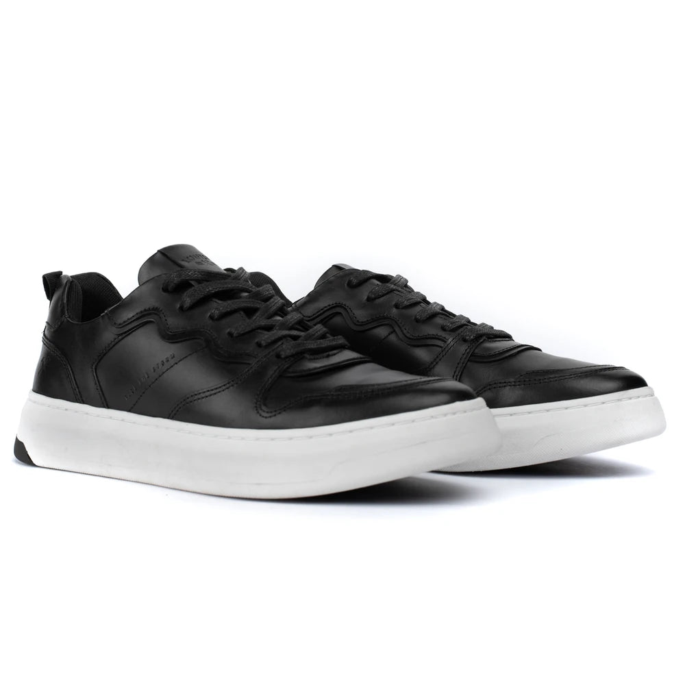 Tenis Couro Preto Lewis