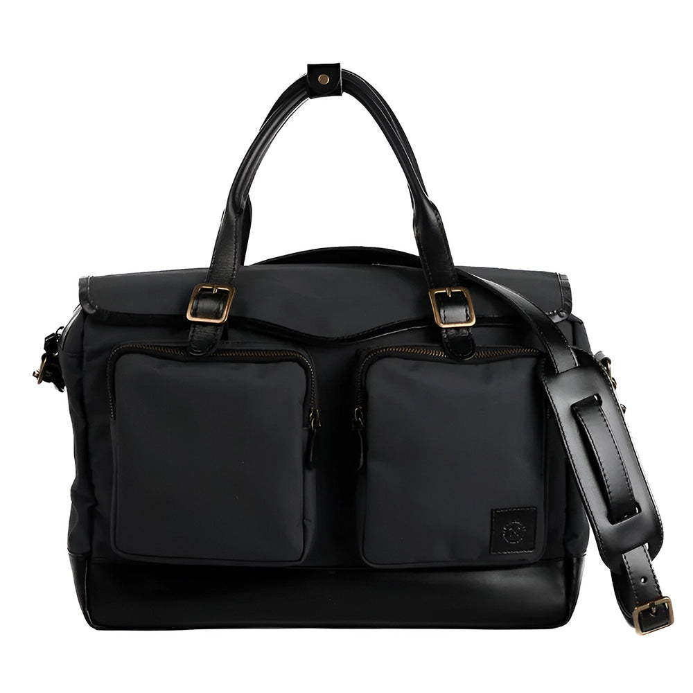 Bolsa Lona Preto Couro Preto Carter