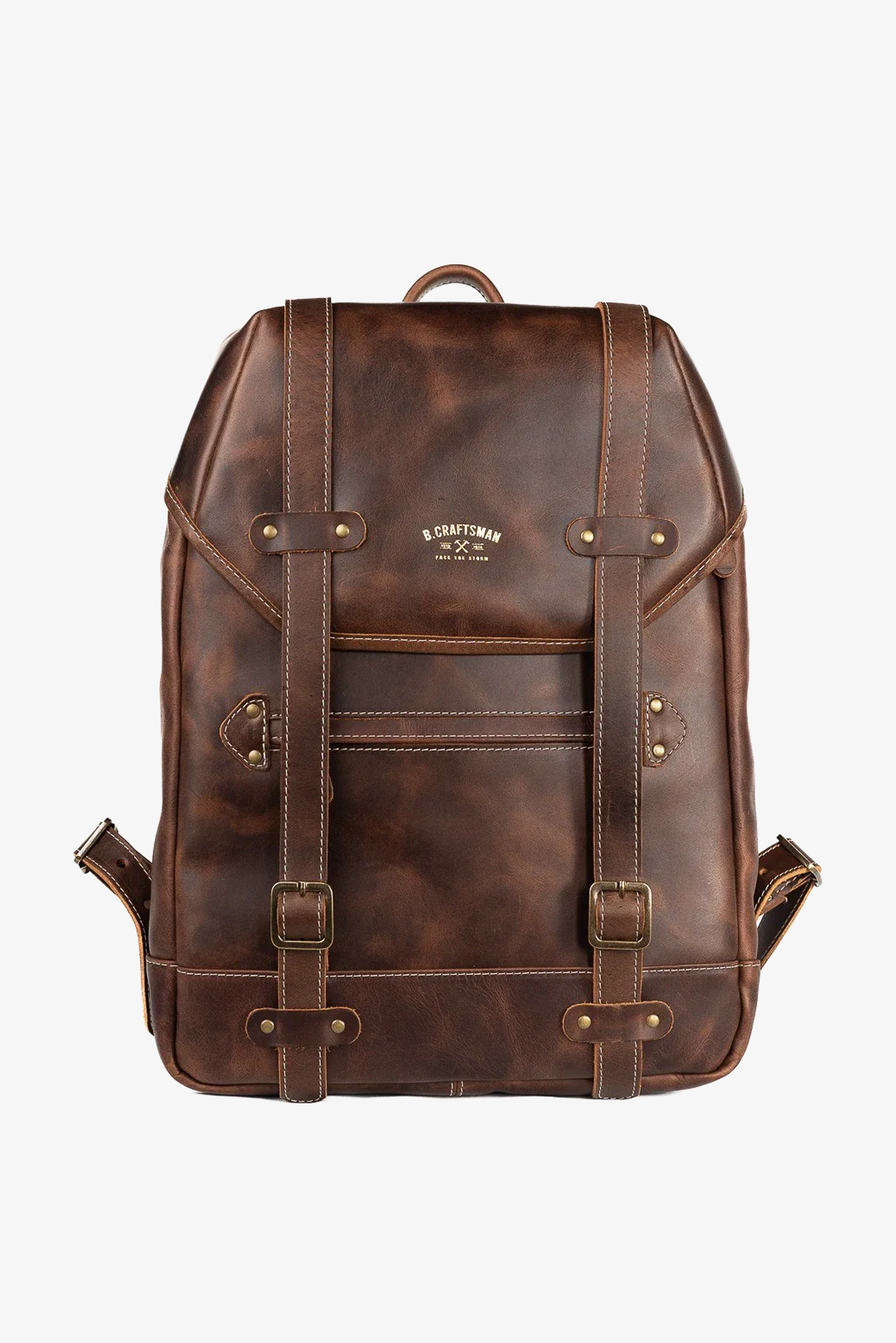 Mochila Couro Marrom Roadstar Special