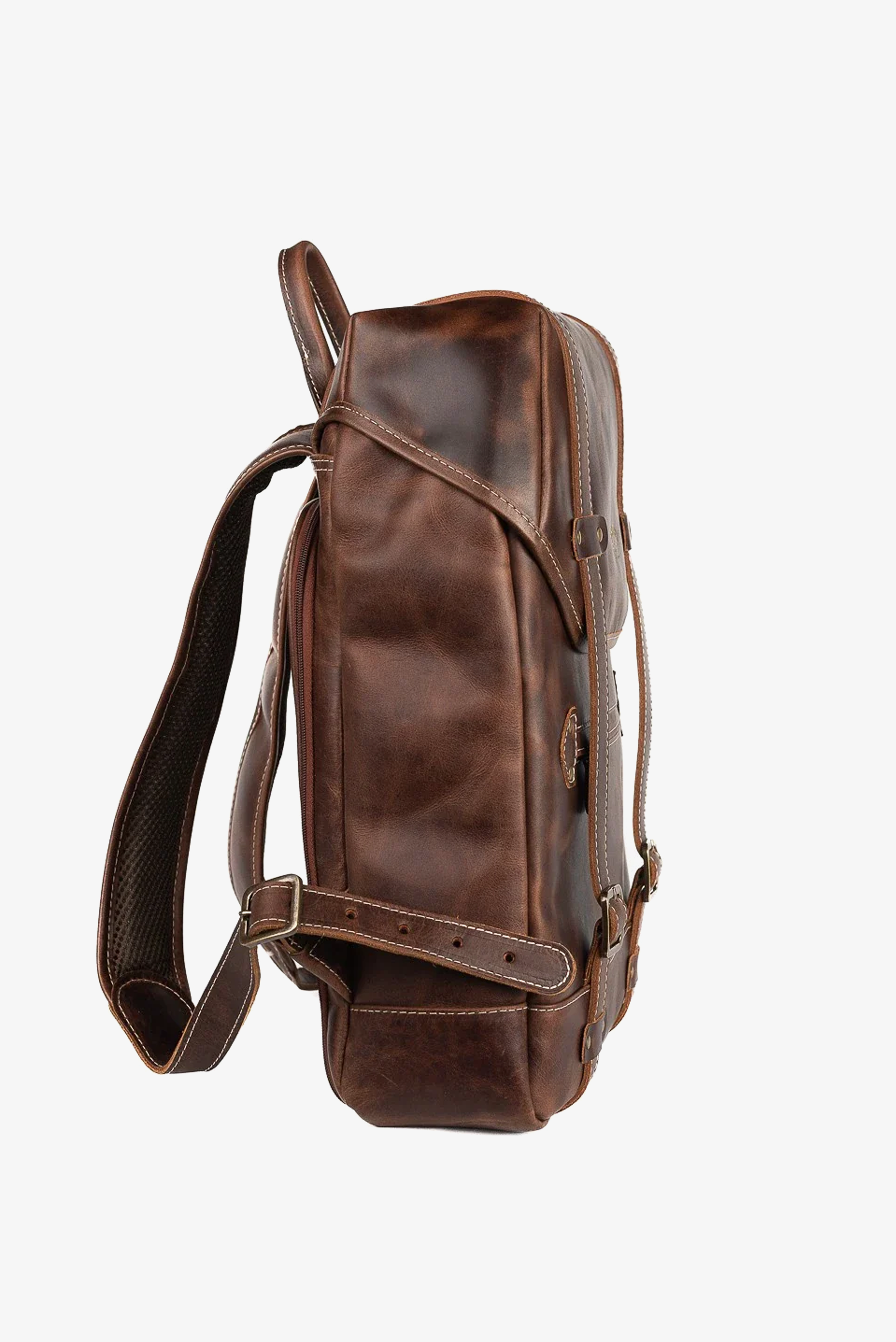 Mochila Couro Marrom Roadstar Special