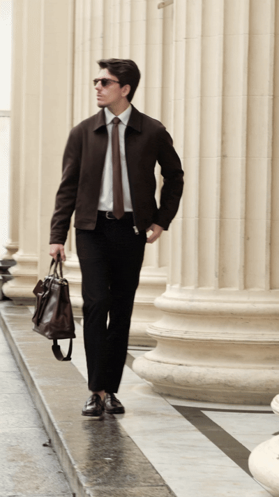 Bolsa Couro Marrom Alden