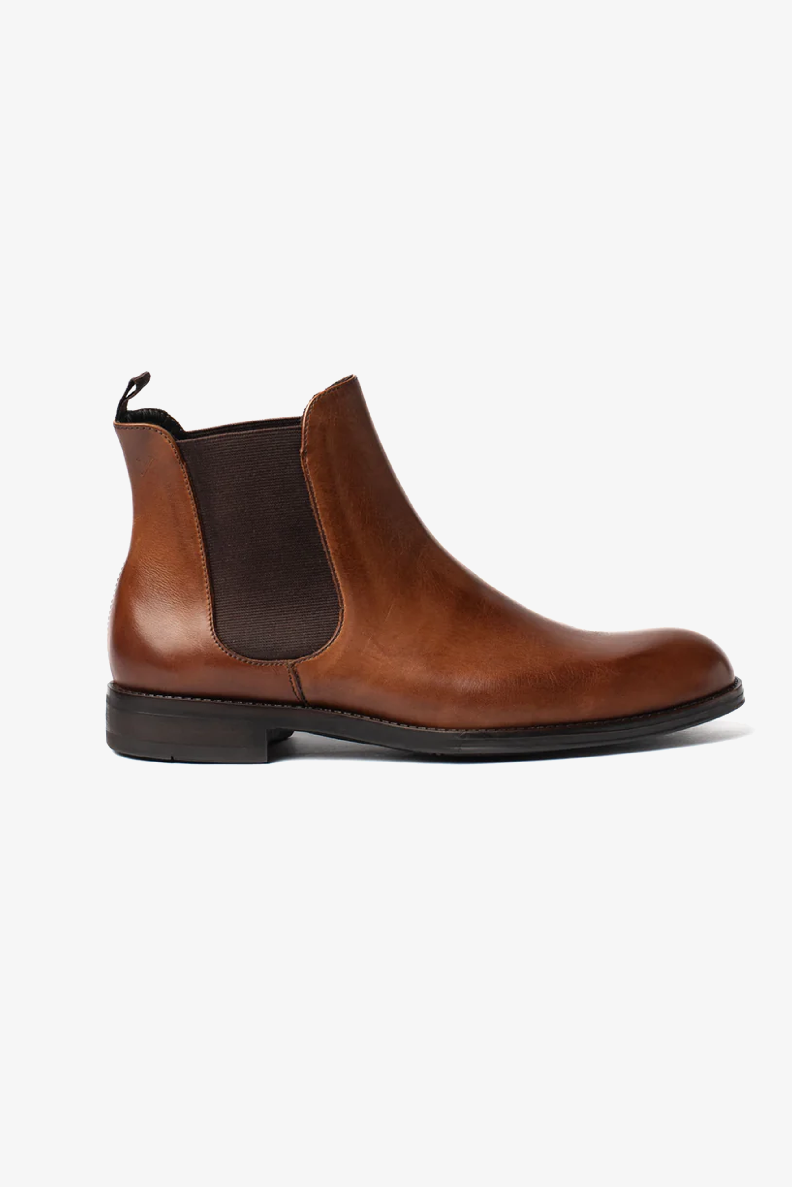Bota Couro Caramelo Chelsea