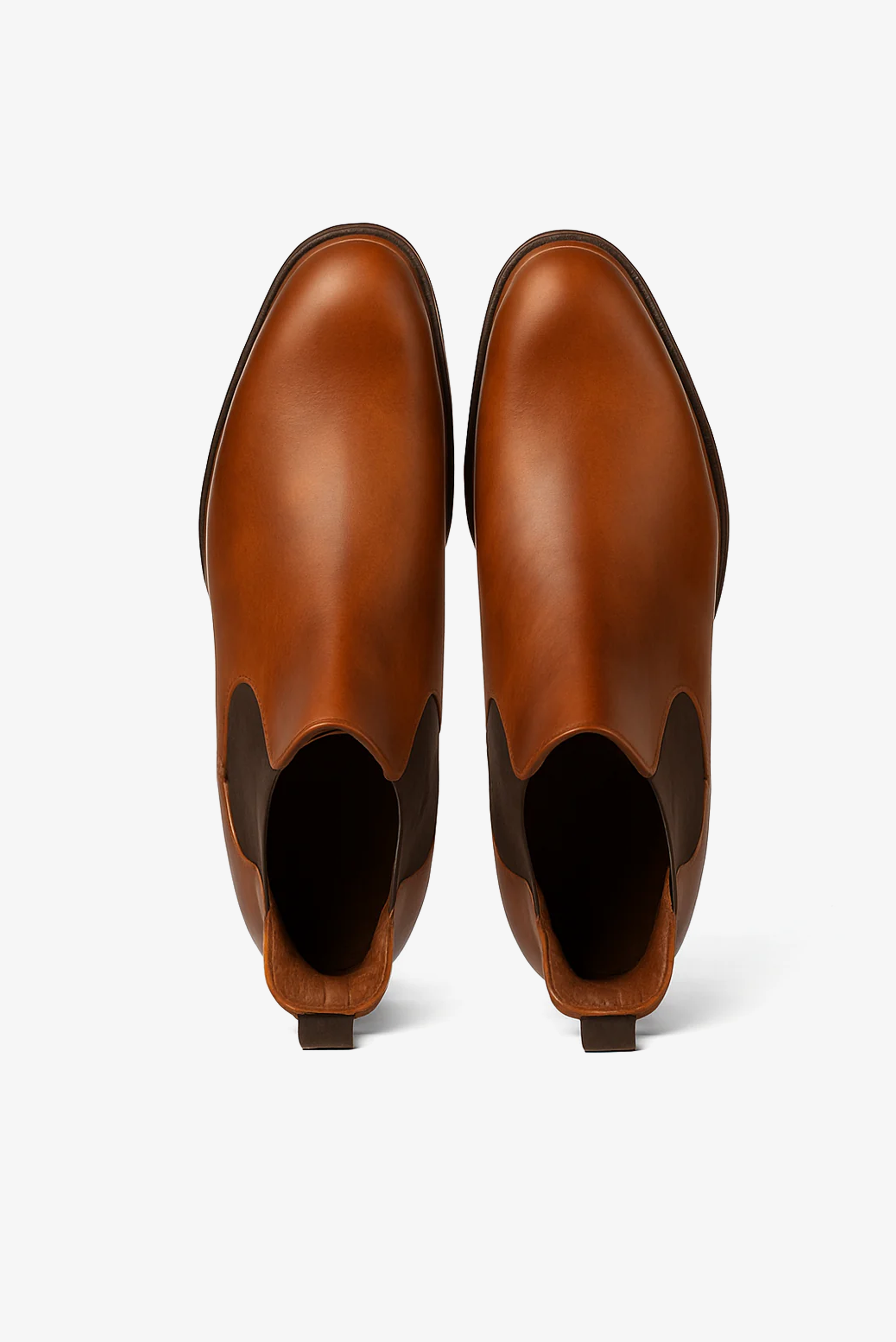 Bota Couro Caramelo Chelsea