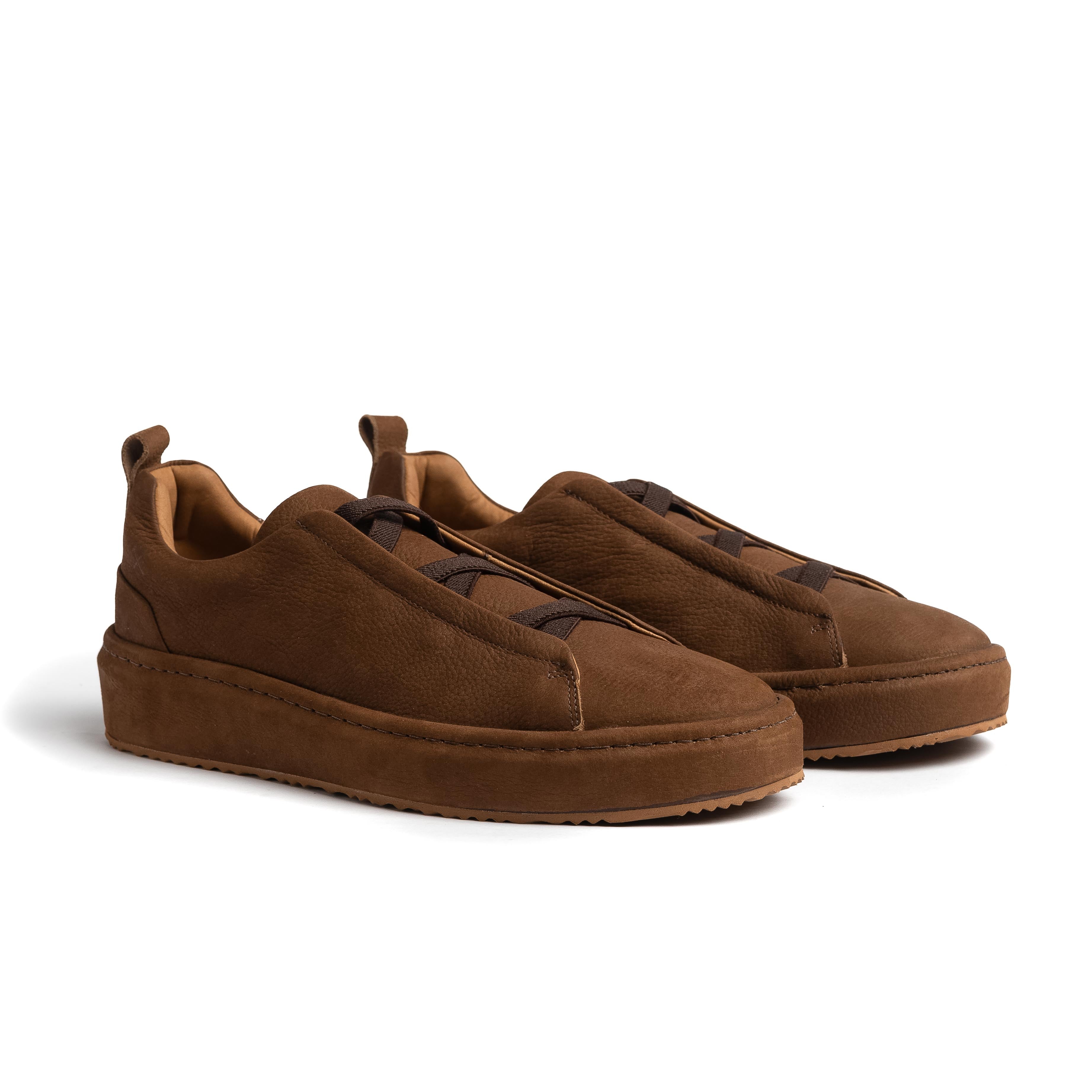 Tenis Couro Marrom Logan