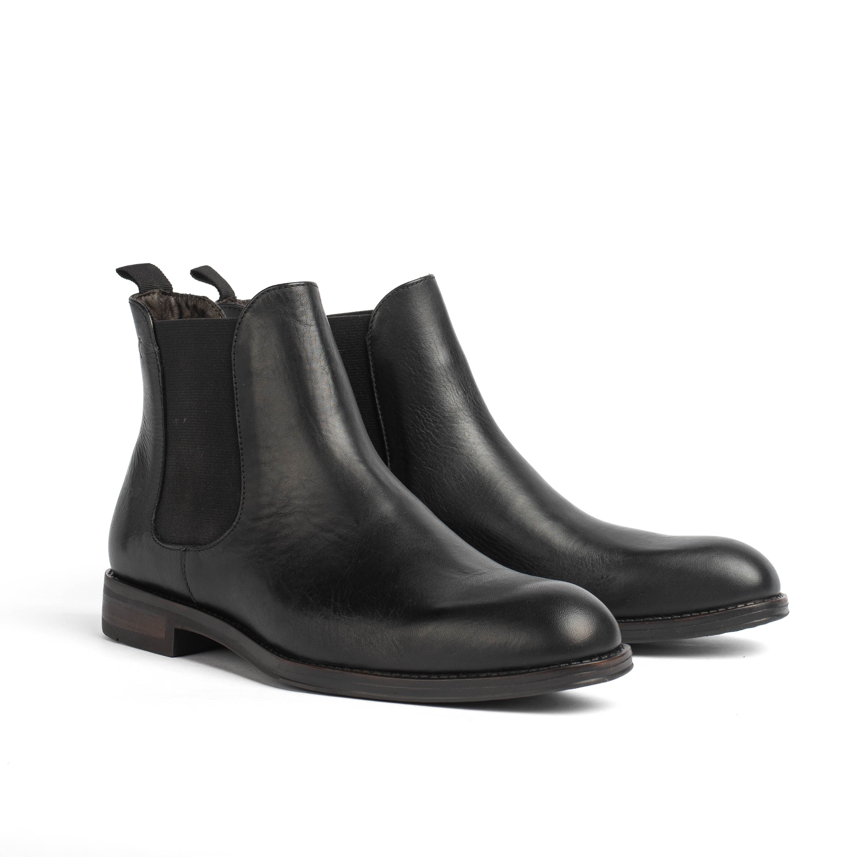 Bota Couro Preto Clássico Chelsea Otávio