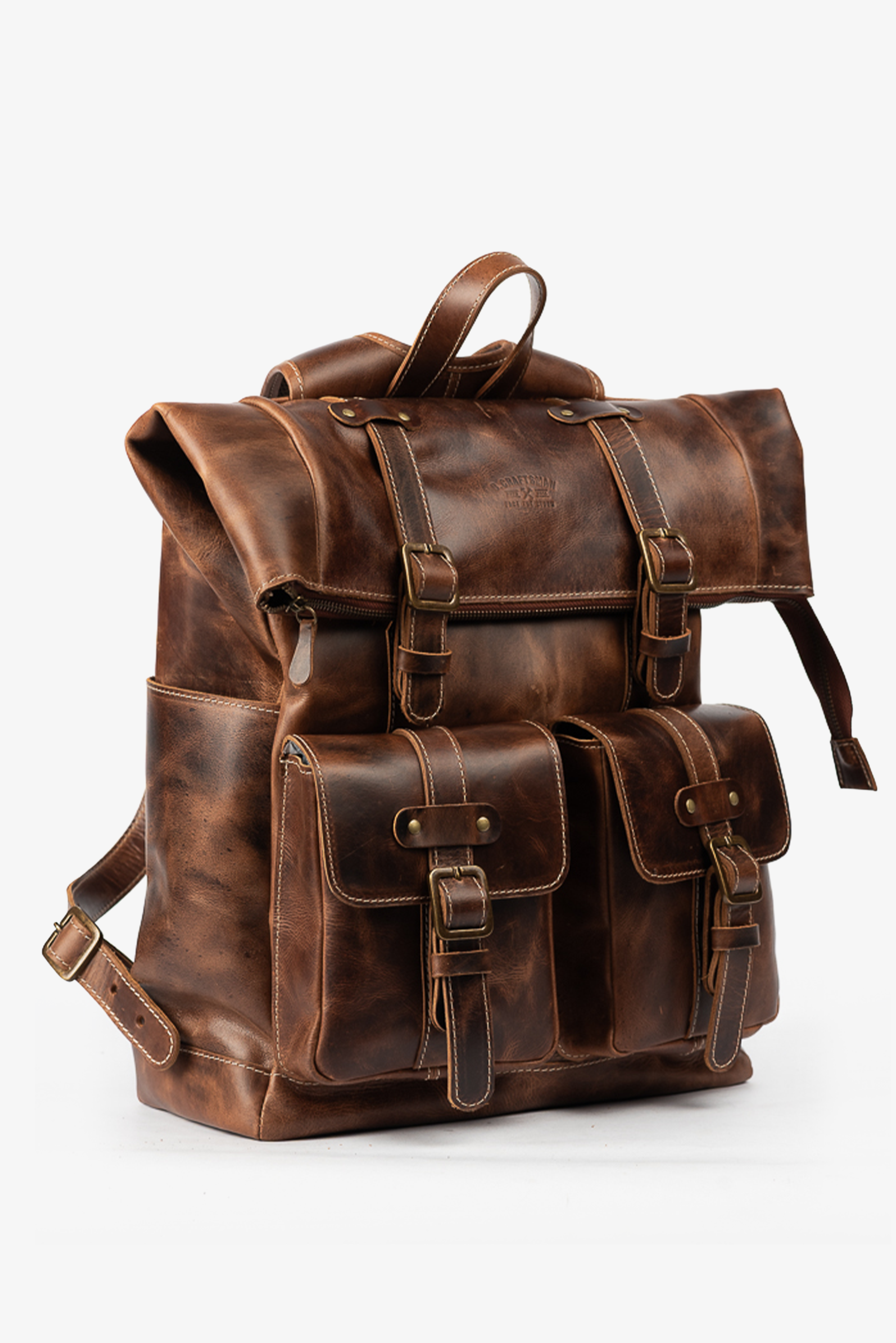 Mochila Couro Marrom Jack