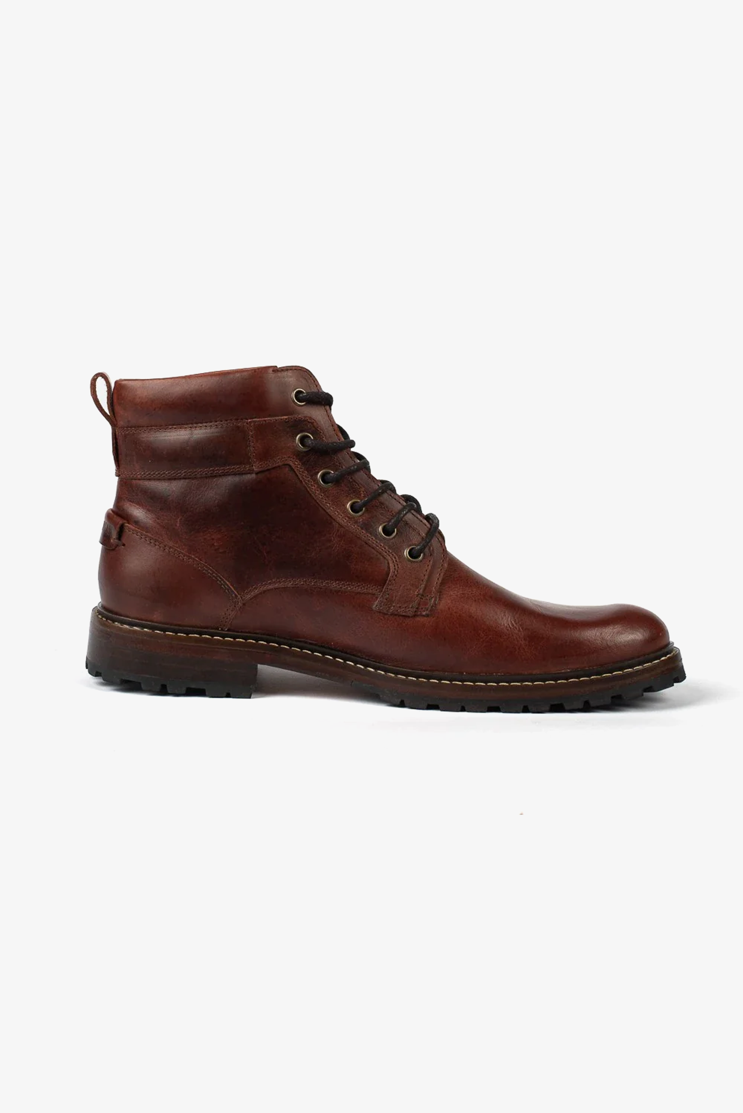 Coturno Masculino de Couro Pinhão Otávio