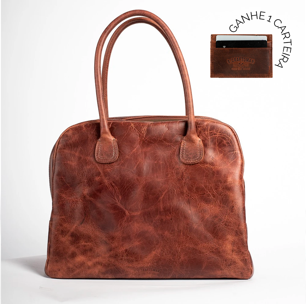 Bolsa Couro Marrom Atlas