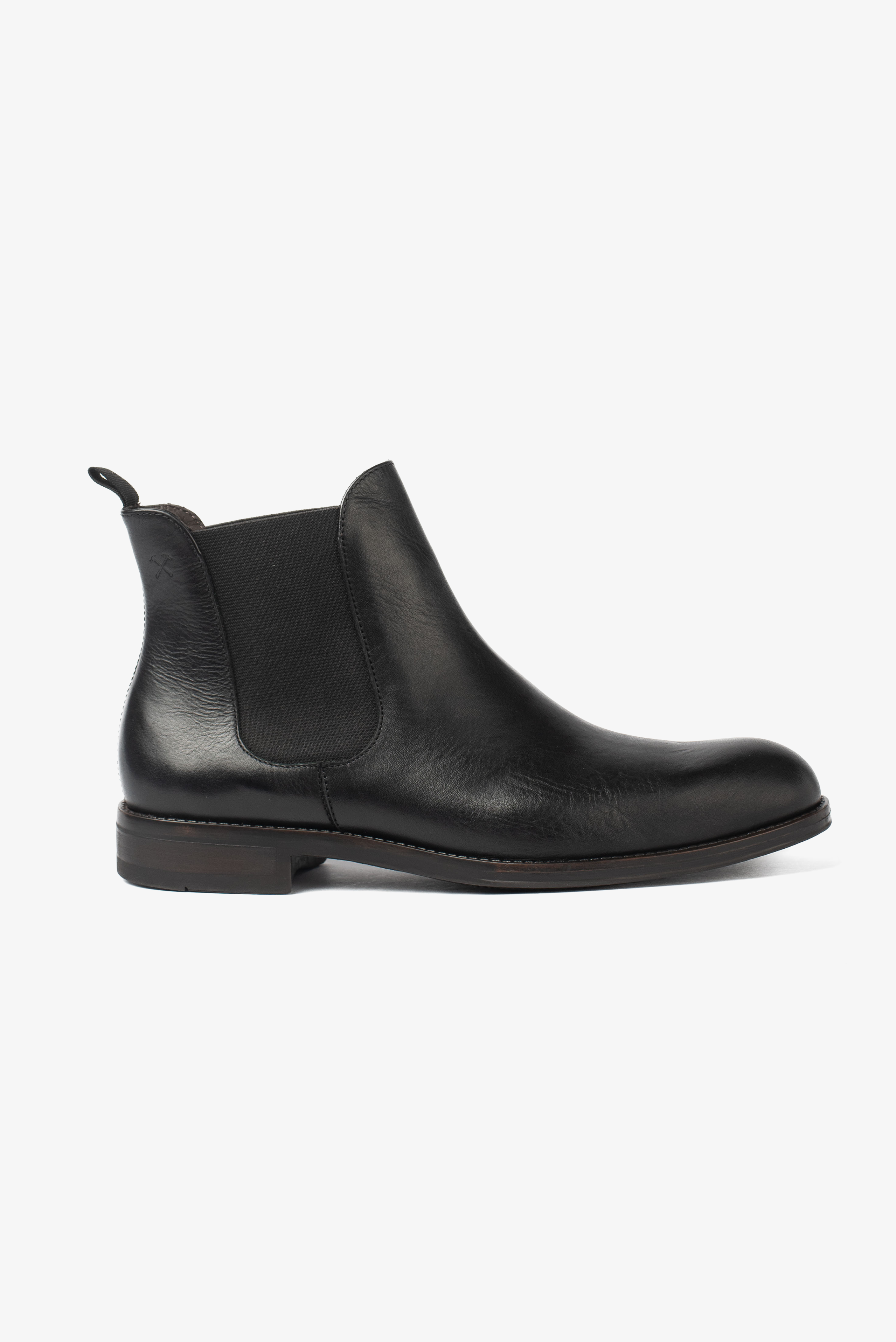 Bota Couro Preto Clássico Chelsea