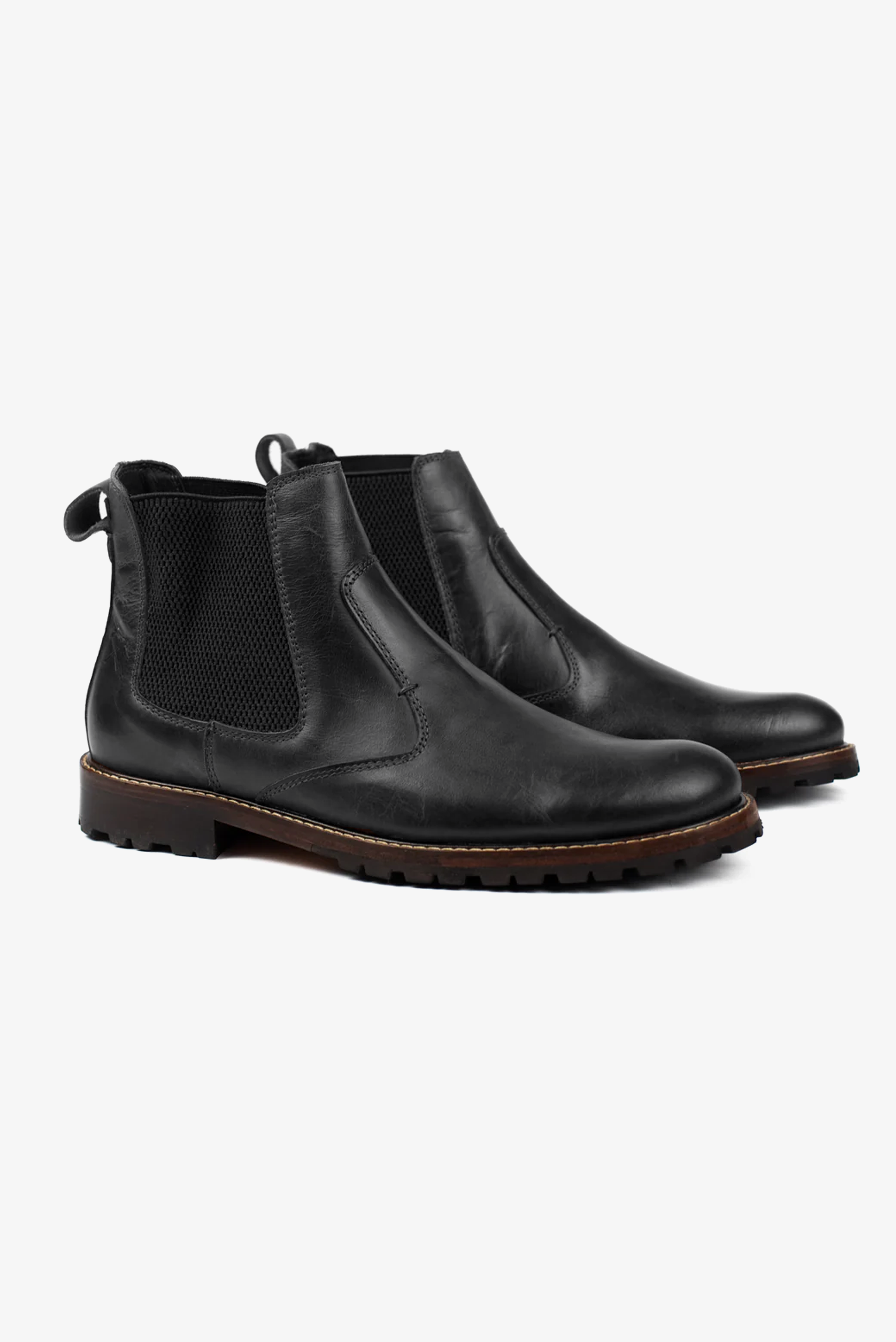 Bota Couro Preto Chelsea Otávio