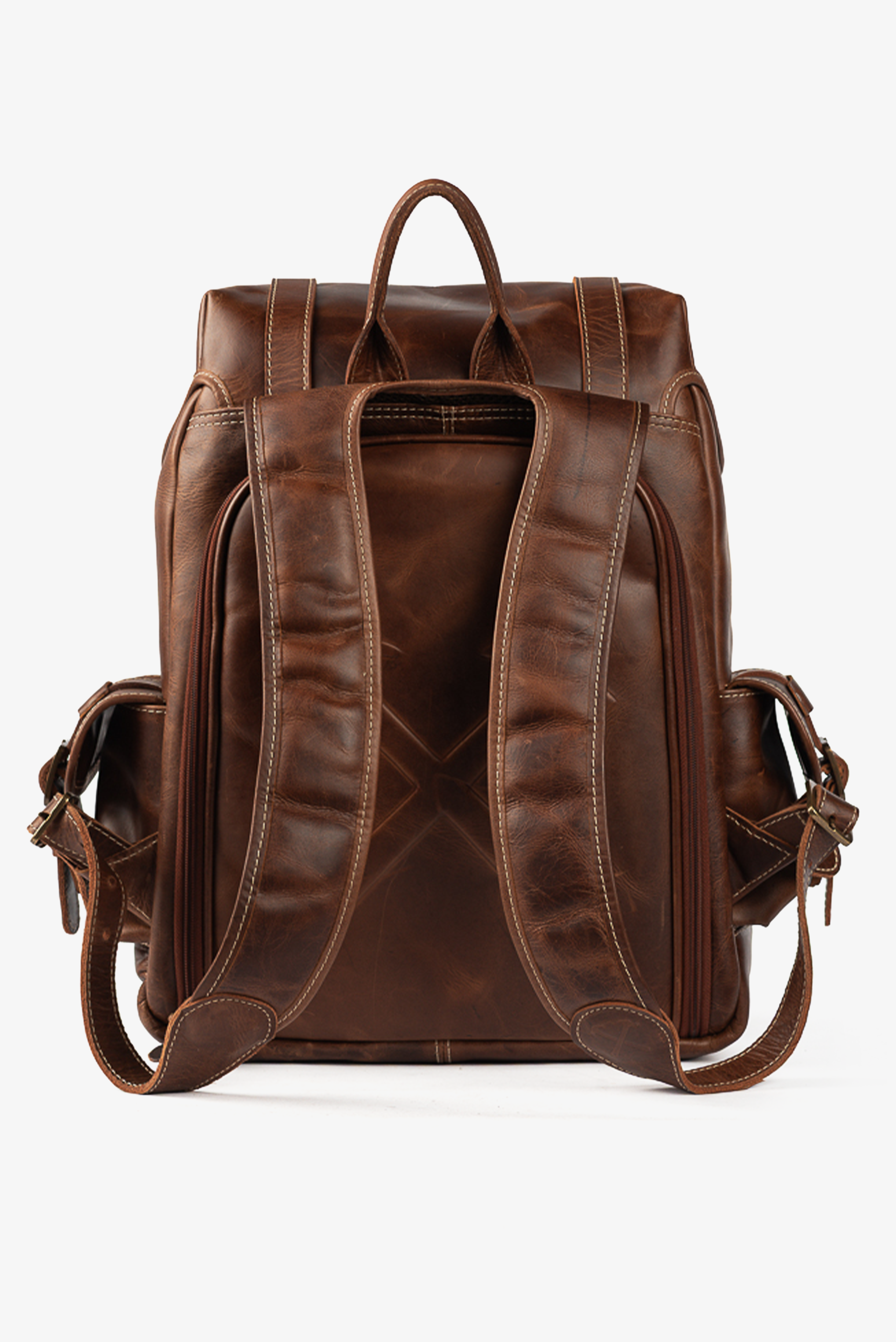 Mochila Couro Marrom Ragnar