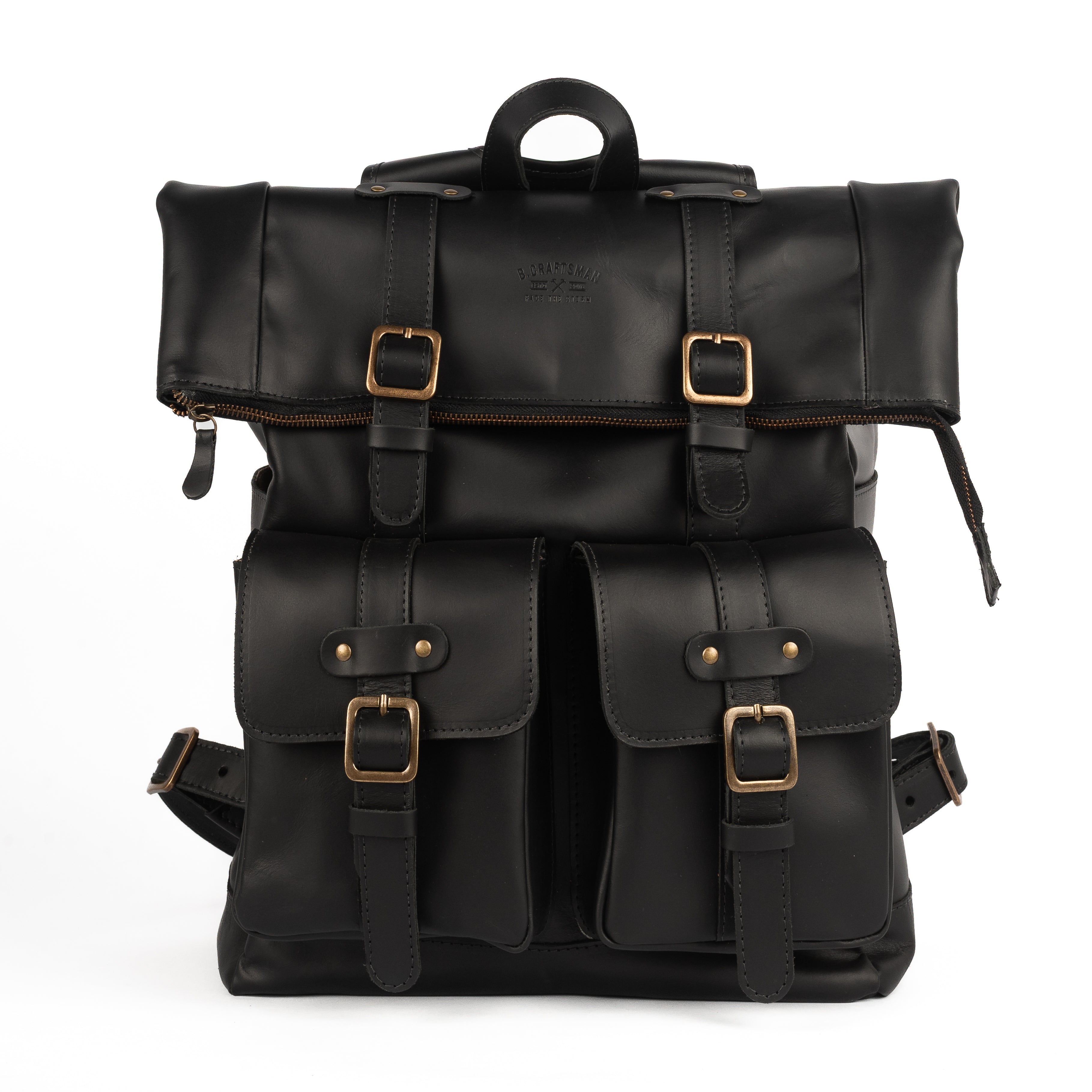 Mochila Couro Preto Jack